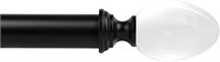 KNOBWELL 1in Curtain Rod  48-84in  Black