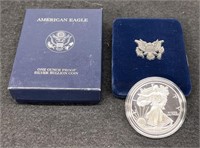2000 Proof Silver Eagle w/ Case & COA