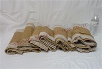 Burlap & Lace Table Runners ~ Lot of 6