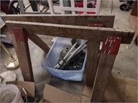 (2) Wood Sawhorses