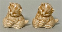 (2) Vtg Wade Whimsies Porcelain Kitten Figurines