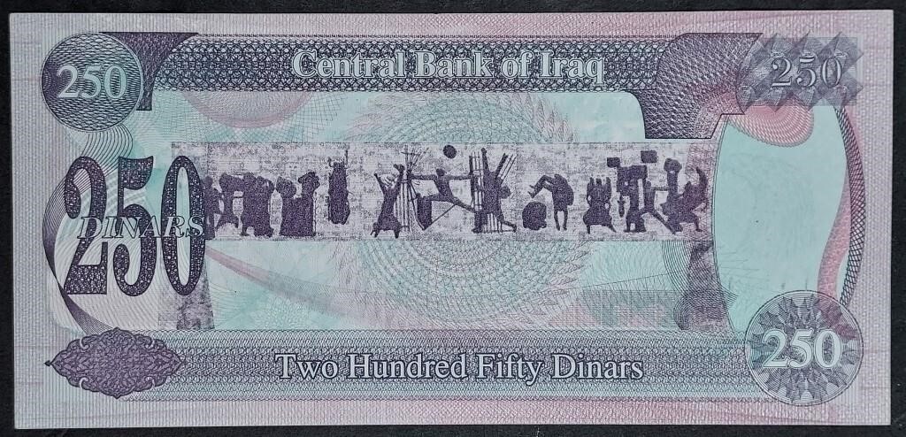 Iraq  $250 Dinar's note