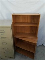 Metal 3 Drawer File Cabinet, 2 Bookshelves 2 x 2,