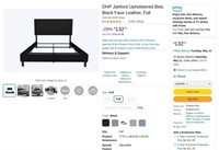 B9861  DHP Janford Upholstered Bed, Full Black