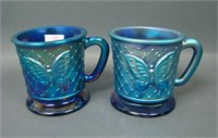 Two Fenton FACGA  Favrene Netted Butterfly Mugs