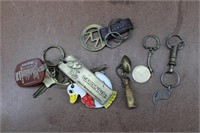 Vintage Brass Key Chain Collection