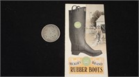 Victorian Trade Card Hickory Brand Rubber Boots