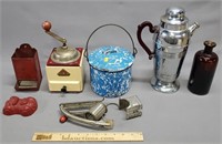 Country Lot: Coffee Grinder, Enamelware & More