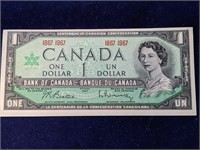 1967 Canada Centennial One Dollar Bill