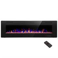 R.W.FLAME Electric Fireplace 60 inch Recessed and