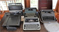 typewriter collection and CB radio