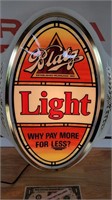 NOS Blatz Light Beer Cameo lighted advertising