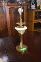 Heavy Brass Mid Century Style Lamp w/Shade