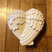 Heart Shaped Angel Wings Trinket Jewelry Box