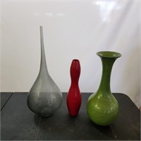 3 Funky Glass Vases