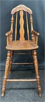 Vtg Wooden High Chair -READ