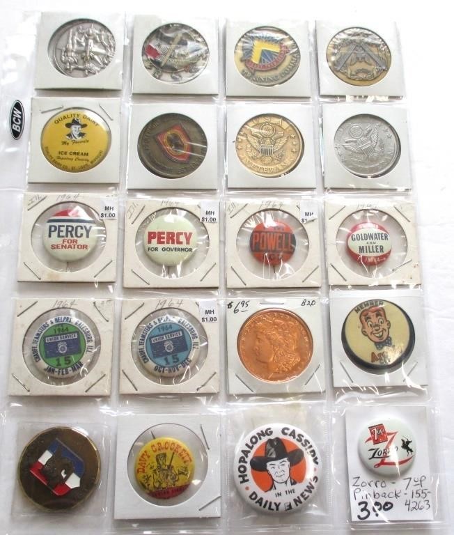 Tokens, Buttons, Medals, Misc