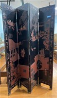 4 SECTION ORIENTAL SCREEN / ROOM DIVIDER