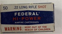 Antique Federal Hi-Power .22 Long Rifle Shot