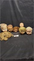 Vintage doll heads