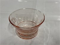 Pink depression glass cup