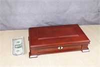 Silver Dollar Coin Wooden Locking Display Cabinet