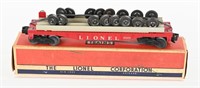 LIONEL 6262 FLAT CAR  RED FRAME, w/ BOX