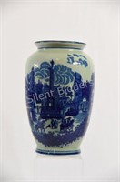 Victorian Ware Ironstone Blue & White Vase