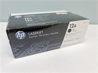 HP 12A Black Toner Cartridges - Pack Of 2 - Q2612D