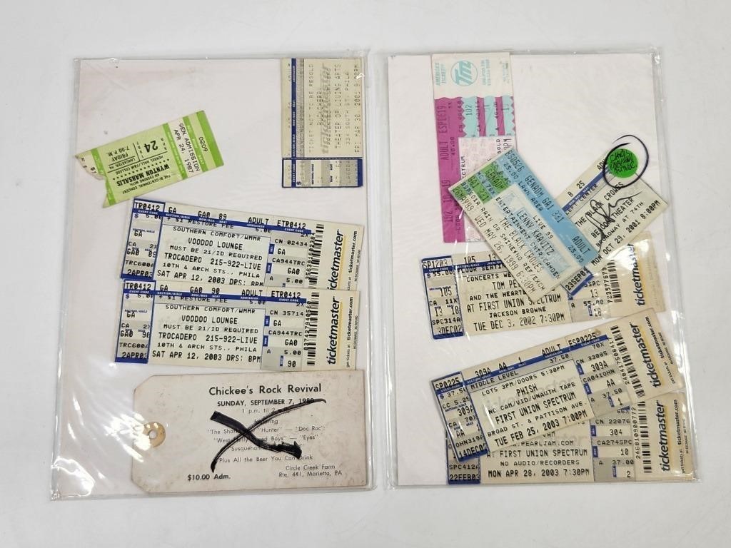 ASSORTED LOT OF CONCERT TICKETS