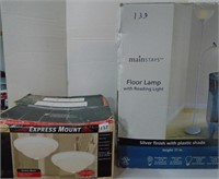 1 Ceiling Light , 1- 71" Floor Lamp