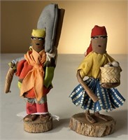 Pair Of Guatemalan Folk Dolls