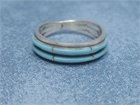 Sterling Silver Tested Stone Ring