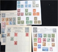 Various Chinese stamps, grouping removed