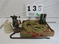 Lot of Misc. - Vintage Turner Blow Torch, Rope,