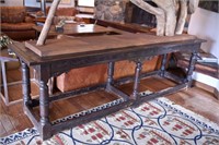 CARVED ANTIQUE CONSOLE TABLE