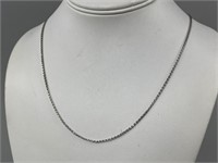 14K White Gold 24'' Wheat Necklace
