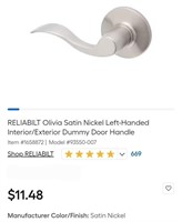 (4) Olivia Left Hand Dummy Lever-Nickel