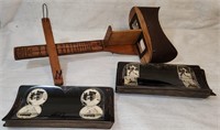 Antique Stereoscope Viewer W/22 Stereo View Cards