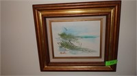 PAINTING ON CANVAS SIGNED NORTON - FRAMED 17 x 15