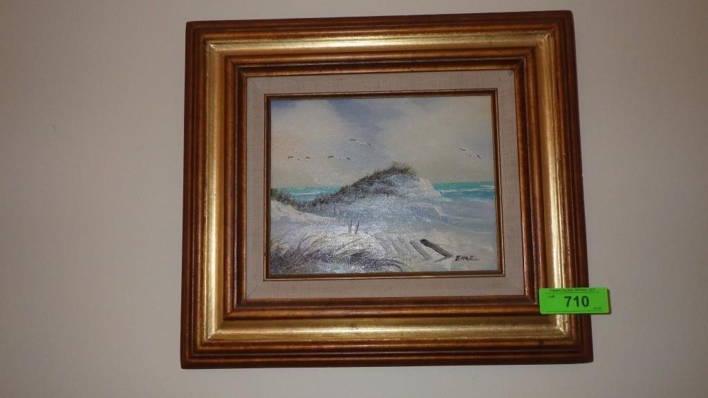 PAINTING ON CANVAS SIGNED ENGEL- FRAMED 17 x 15