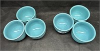 (6) TURQ COLORED BOWLS