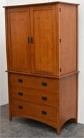 Oak Wardrobe Armoire Cabinet 42" Wide