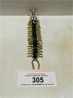 Vintage Blingy Centipede Brooch