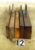 5 – Wooden rabbet molding planes, G. Makers