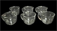Set of 6 Clear Glass Mugs