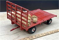 Handmade Wooden Hay Rack on 4 Wheel Farm Wagon.