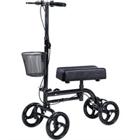 WINLOVE Black Steerable Knee Walker Roller Scooter