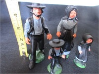 Amish figurines - cast metal