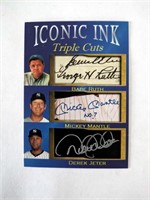 Iconic Ink Yankees Ruth Mantle Jeter Facs Autos